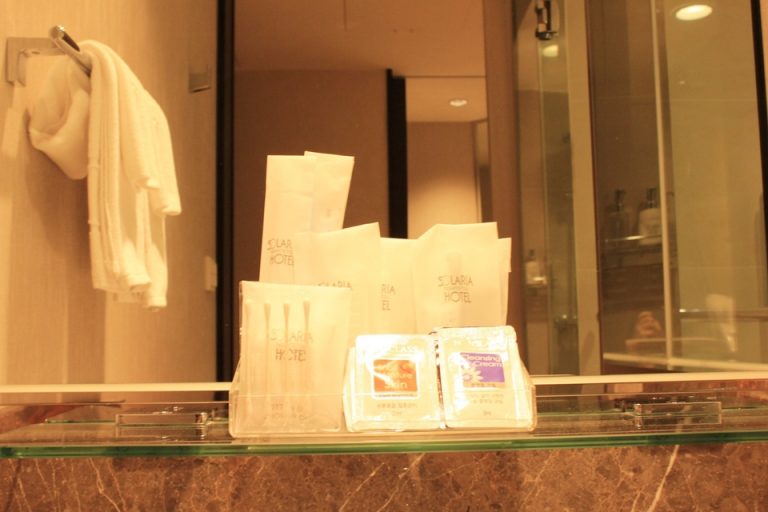 洗面所に用意されているアメニティです