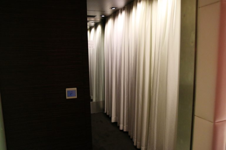 クローゼット・金庫・冷蔵庫がある部分。すべてカーテンで隠れます