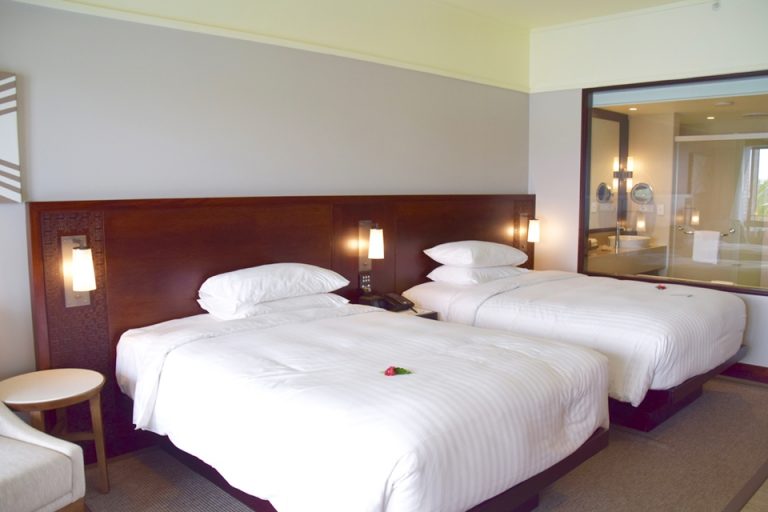 客室から入口方向を望む