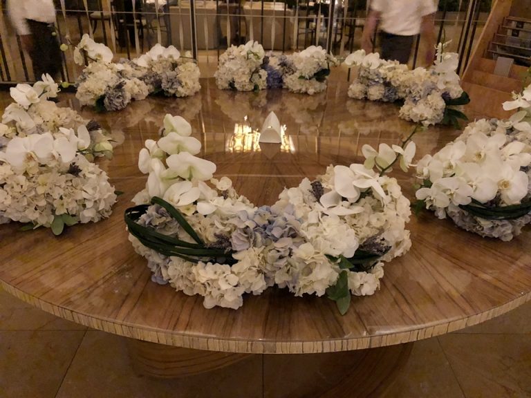 レストラン「THE CAFE」内の花の飾り