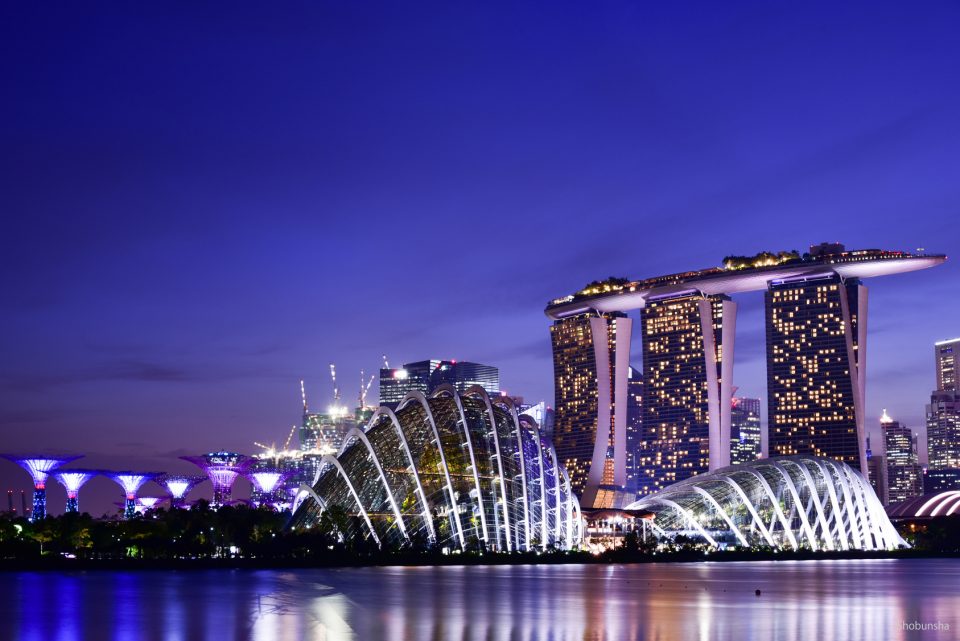 シンガポール・マリーナベイエリア 夕景