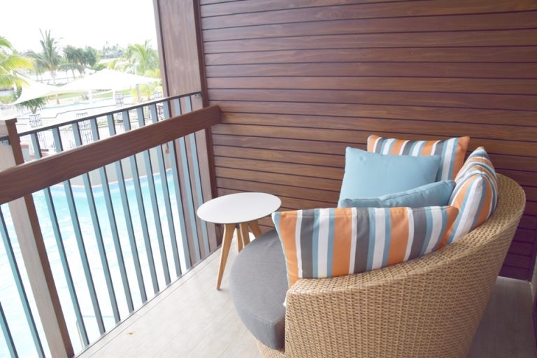 客室のバルコニー