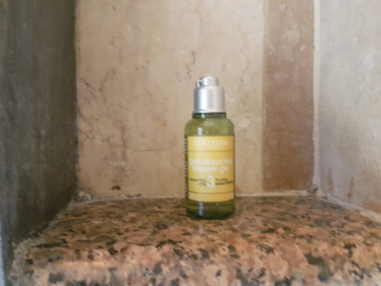 バスルーム:シャワー室にあるボディソープ