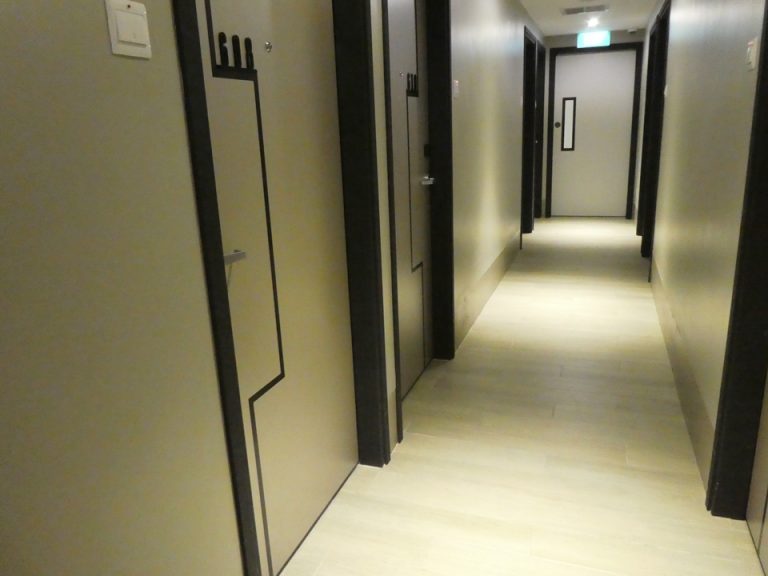 客室階入口付近廊下