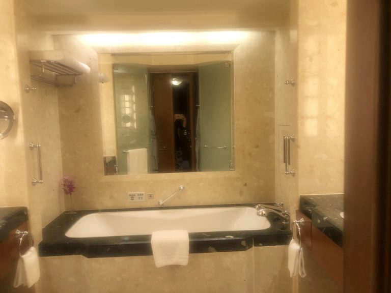 バスルーム正面には大きな浴槽