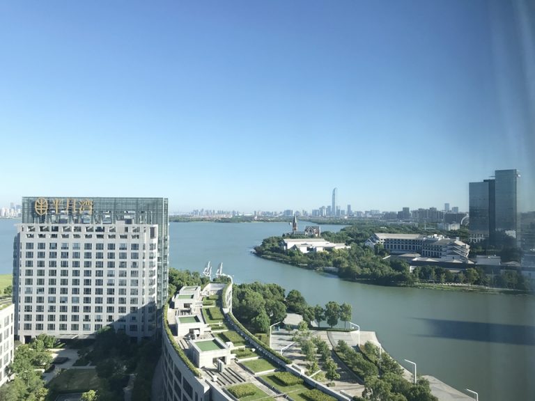 リビングから見た朝の景色