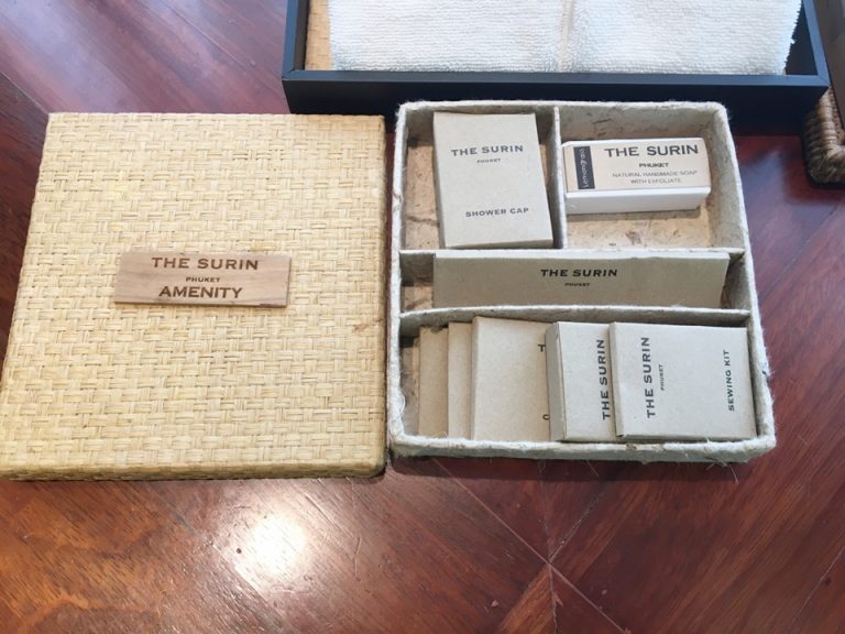 アメニティの箱を開けたところ