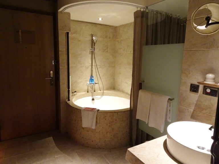 客室のバストイレ_バスルーム入口から全景