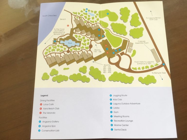 チェックイン時に頂いた館内マップ