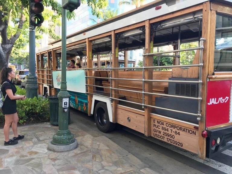 近くにトロリーのバス停があるので移動に使っても◎