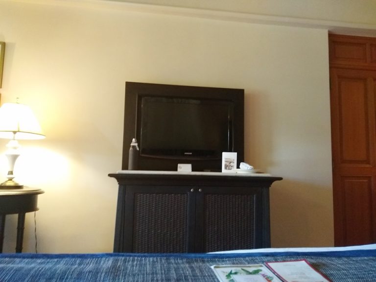 ベッドからのテレビ