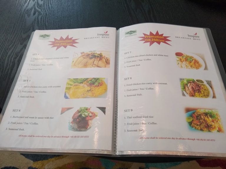 朝食メニュー