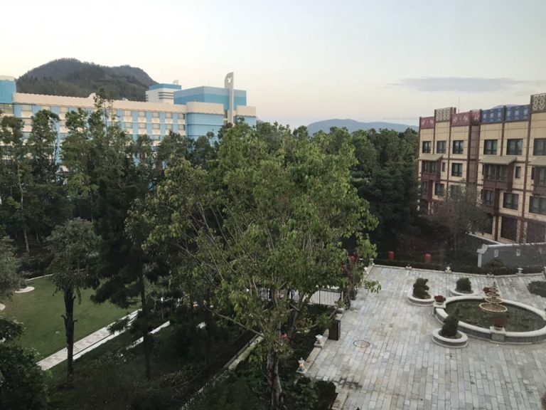 部屋からの眺望 左奥がハリウッドホテルです