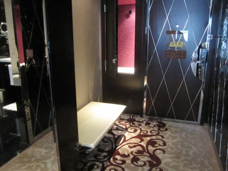 客室入り口内観ドア(バトラーボックスと荷物置き台)