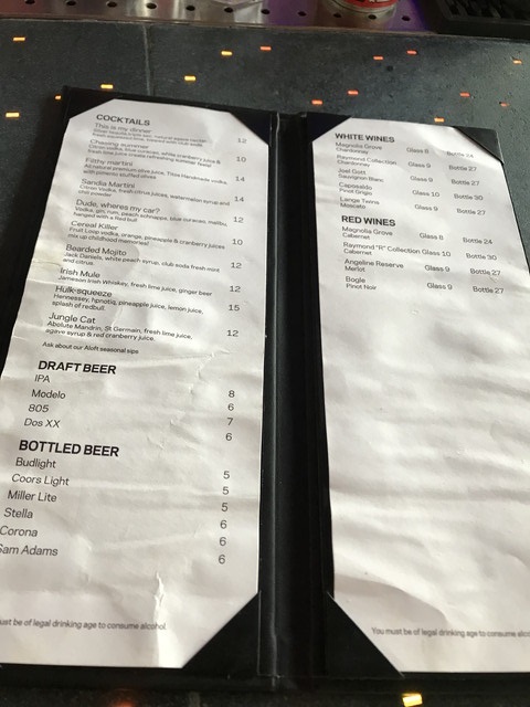 ドリンクメニュー