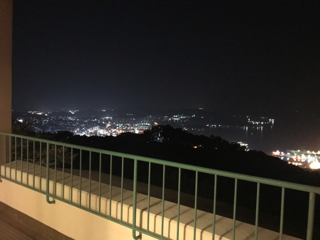 客室テラスからの眺め 夜