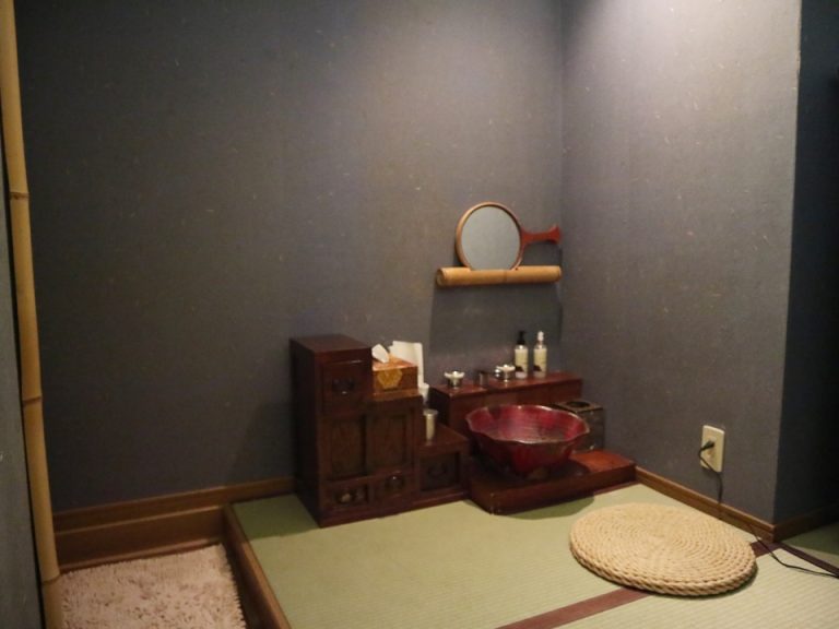 貸切露天風呂の脱衣所