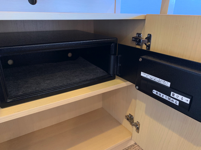 セーフティボックスを開けたところです。