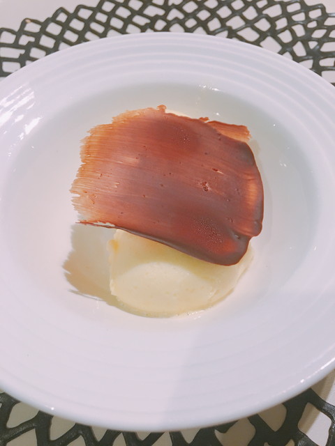 夕飯 バニラアイス