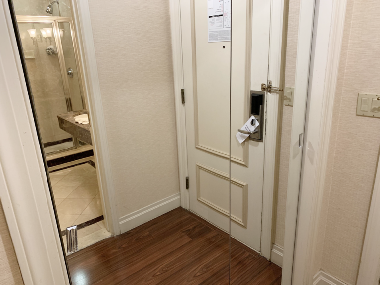 クローゼット外観(閉じた状態、鏡になっているため、少しわかりにくいです)