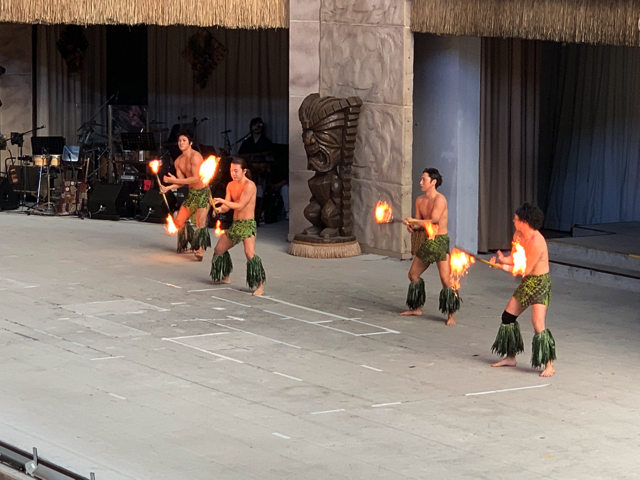 ファイヤーダンスにも見入ってしまいますね。