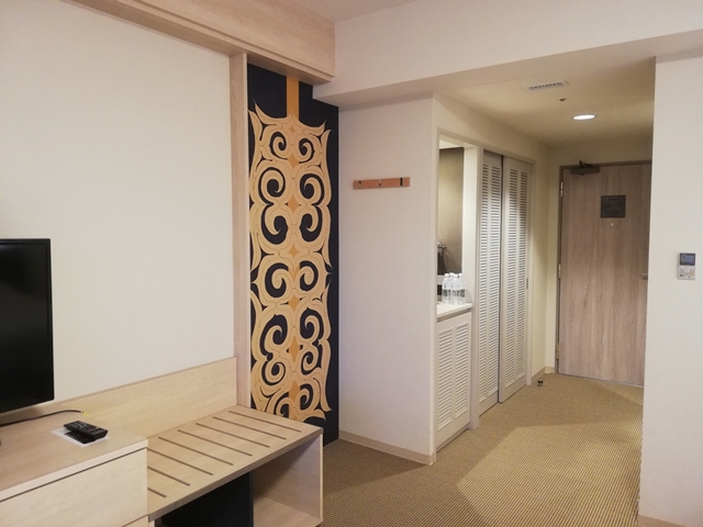 ベッドからカフェコーナー