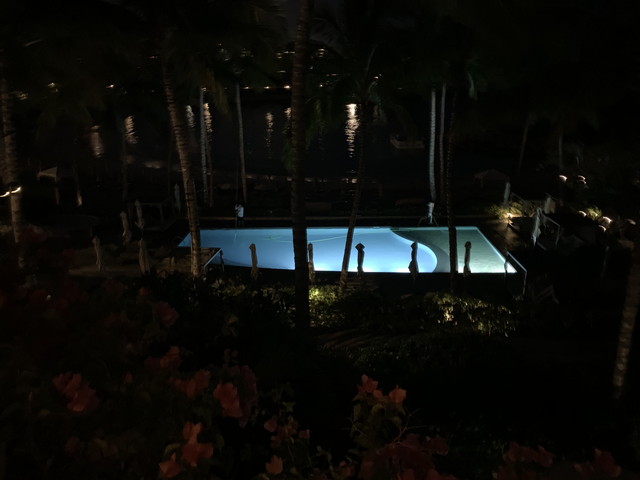 夜のプール