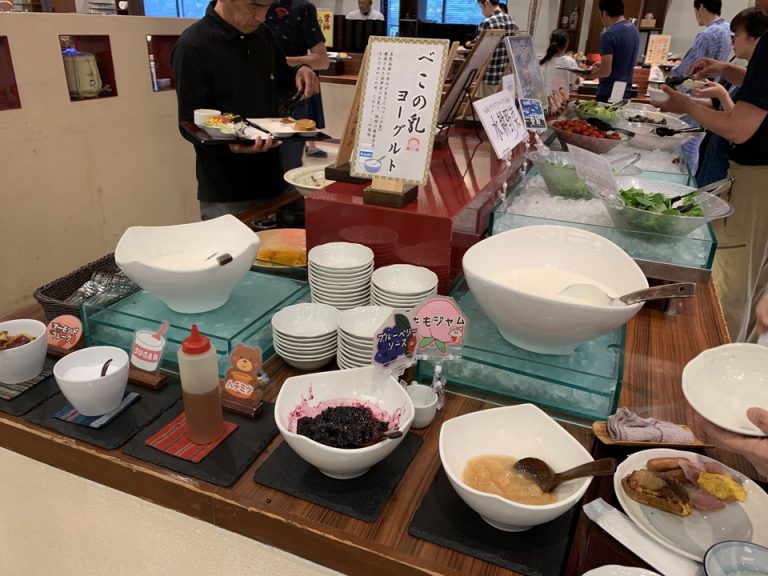 会津産の生乳「べこの乳」で作ったヨーグルトのコーナーです。