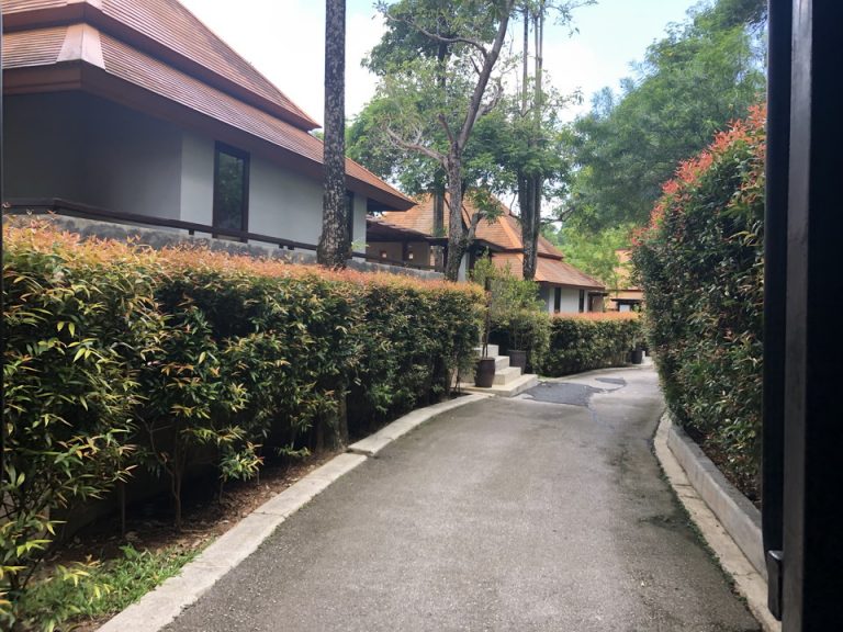 レセプション、客室をつなぐ道
