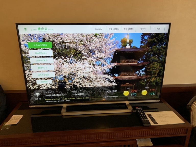 ベッド方向からTV