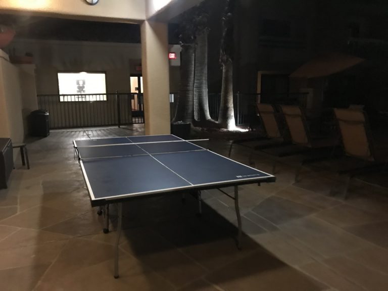 プール側には卓球台もありました