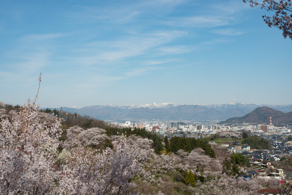 福島県 花見山からの眺め 福島市