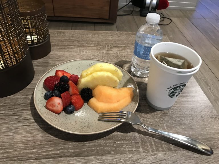 ジムで朝トレして直行でコンシアージュへ!エネルギー補給