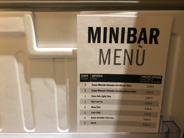 ミニバーメニュー