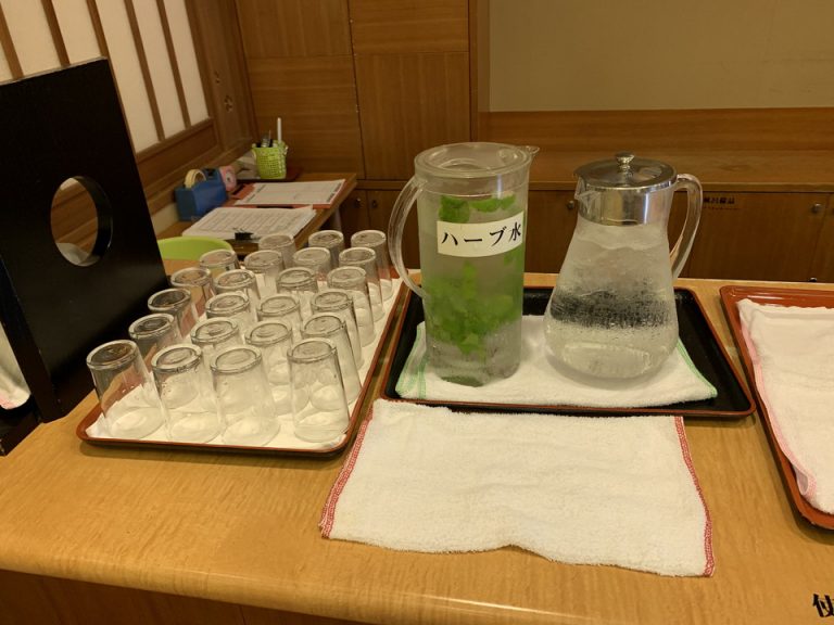 大浴場のハーブ水です