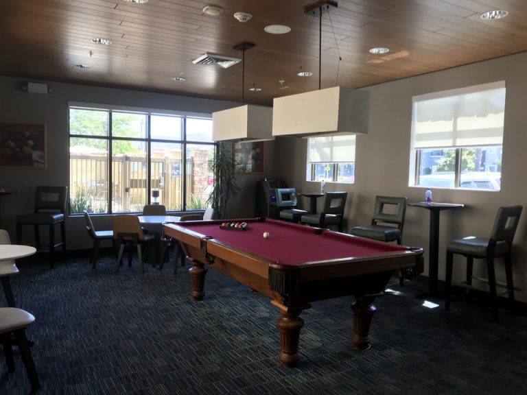 ラウンジスペースにはビリヤードプールもありました。