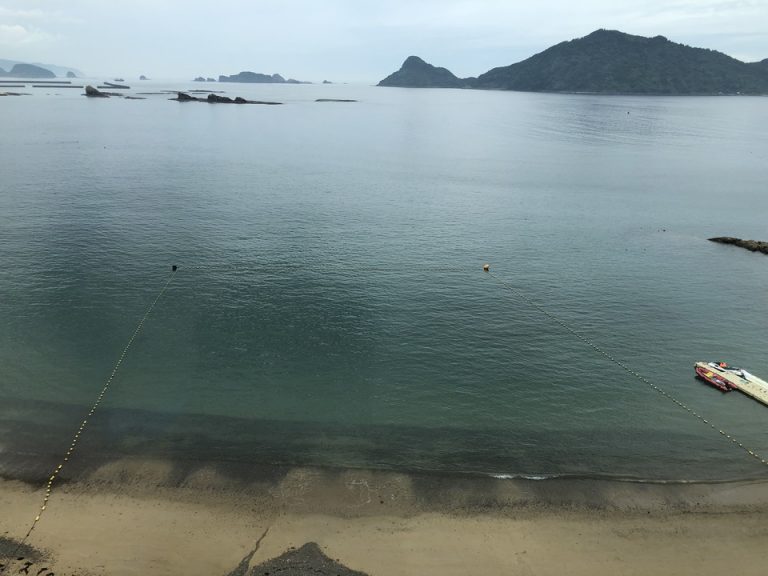 ホテル前ビーチがど真ん中でした 部屋からの眺望