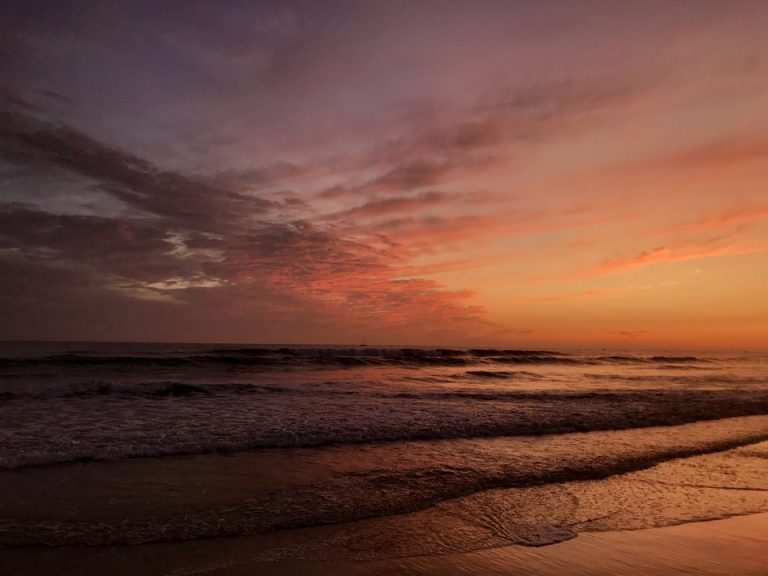 本当にラッキーにも美しいリフレクションサンセットがありました