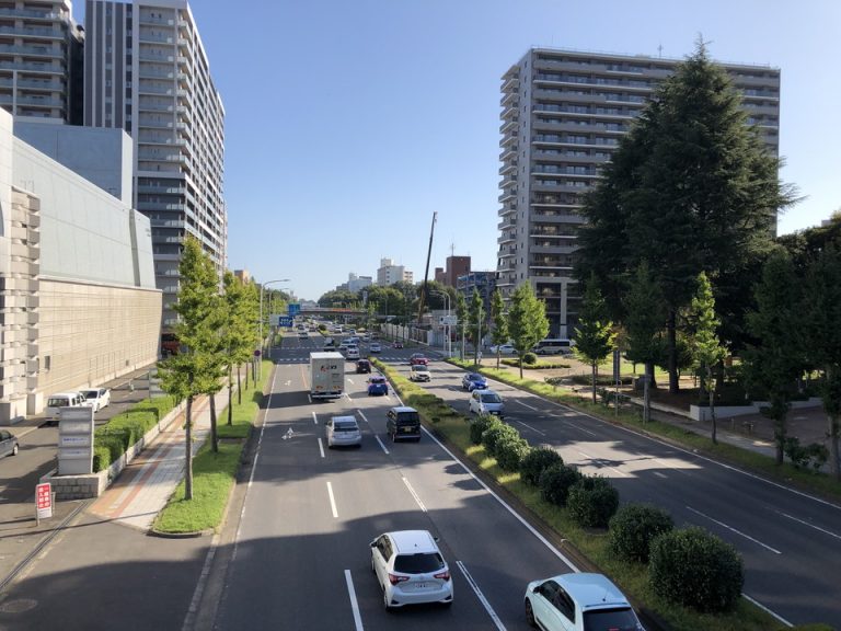 つくば市の中心は整備された綺麗な街並み