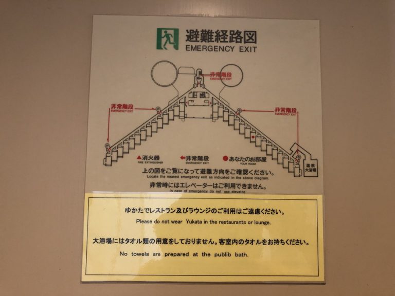 お部屋の位置 避難経路