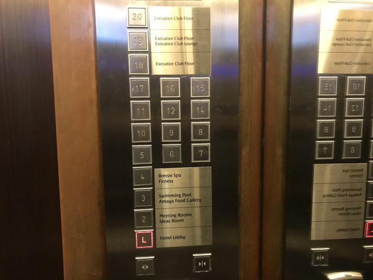 エレベーター回数ボタン
