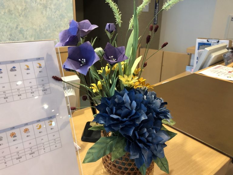 フロントカウンターの折り紙