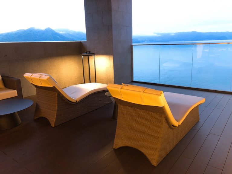 大浴場リラックススペースのテラス
