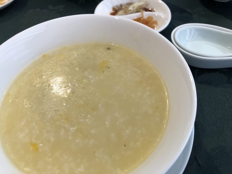 干し貝柱と南瓜のお粥