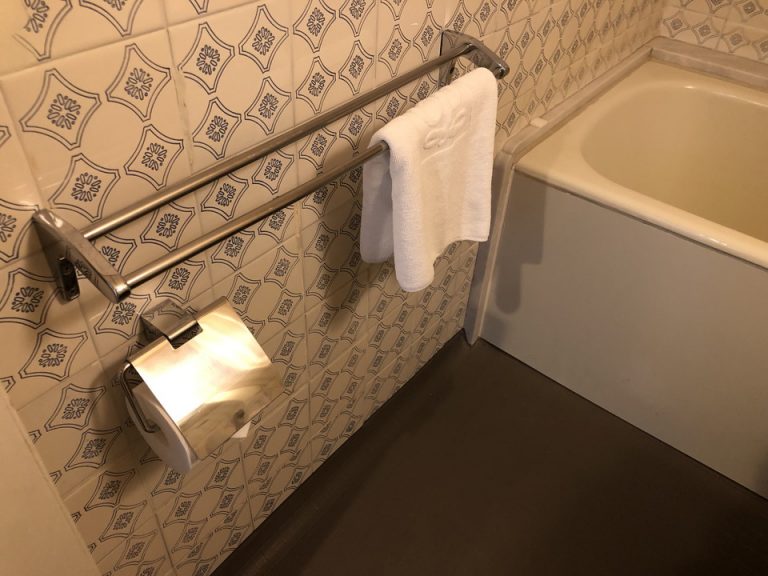 バスマットとトイレットペーパー