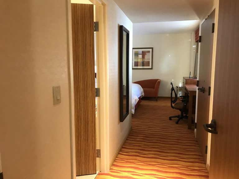 客室内長い廊下