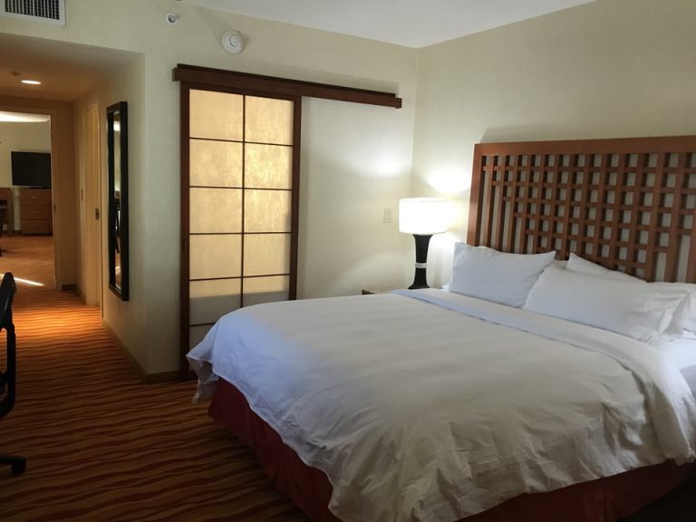 バスタブ隣の扉を閉めるとこのようなどこか和のような雰囲気