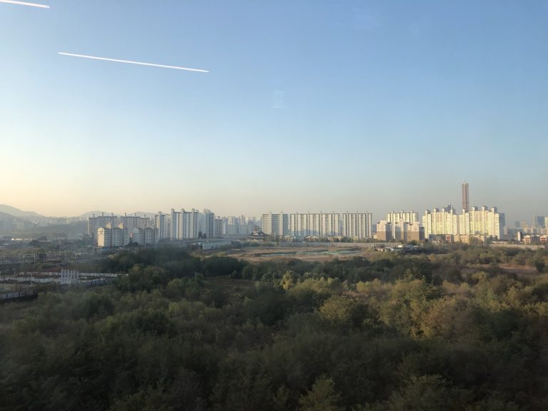 客室からの景色 朝