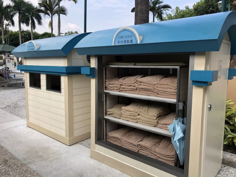 タオル貸出コーナーです