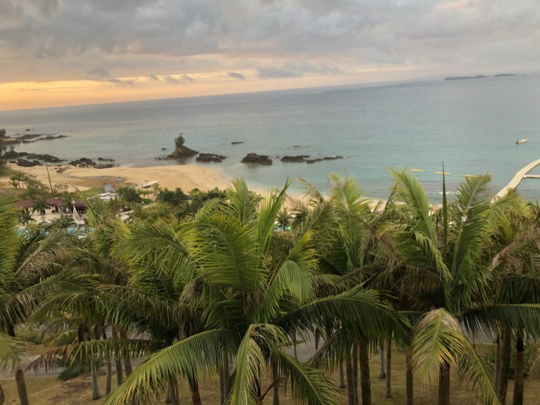 プライベートビーチ ベランダから